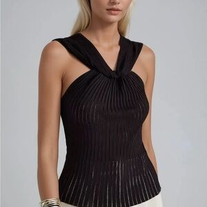Elegant Black Sleeveless Top